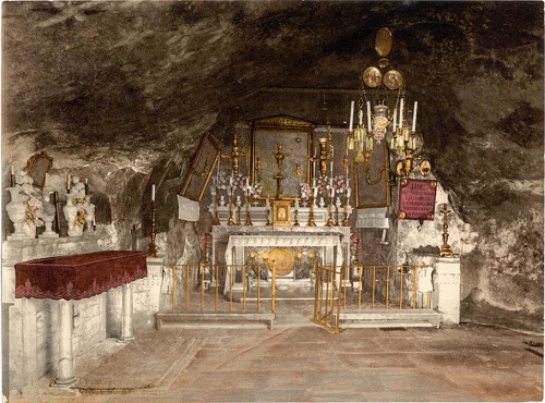 [Interior of the Grotto of the Agony, Jerusalem, Holy Land]