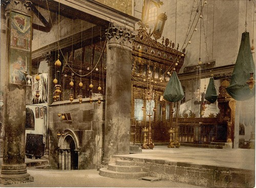 [Church of the nativity (interior), Bethlehem, Holy Land, (i.e., West Bank)]