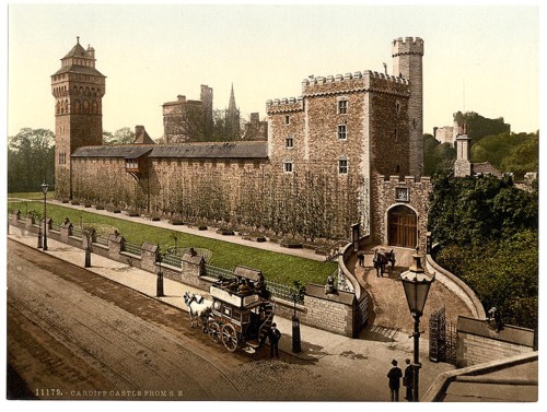 [From the southeast, Cardiff Castle, Wales]