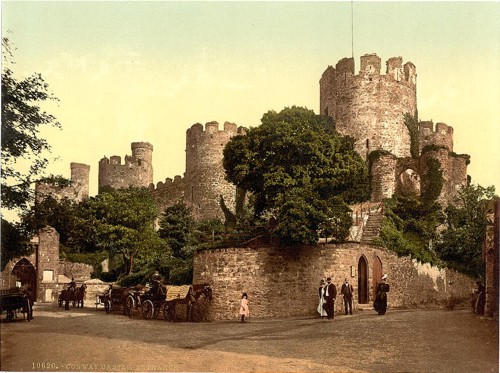 Castle entrance, Conway (i.e. Conwy), Wales]