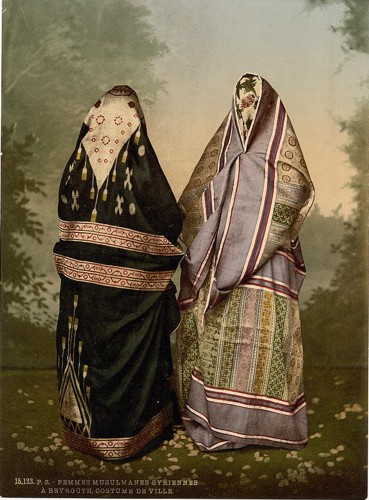 [Mahomedan women in town costume, Holy Land]